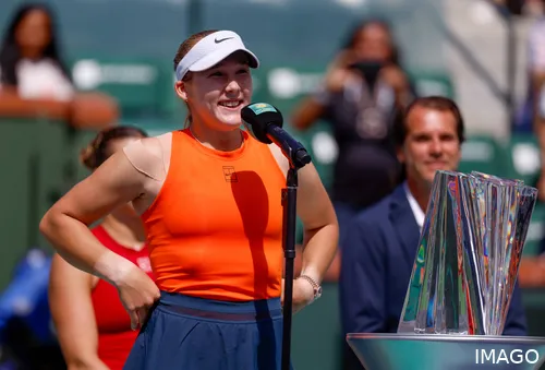 Mirra Andreeva speeches after winning Indian Wells 2025