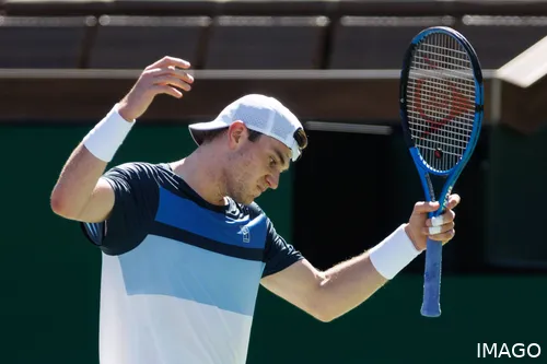 Jack Draper (pictured) took down Carlos Alcaraz on Saturday night.