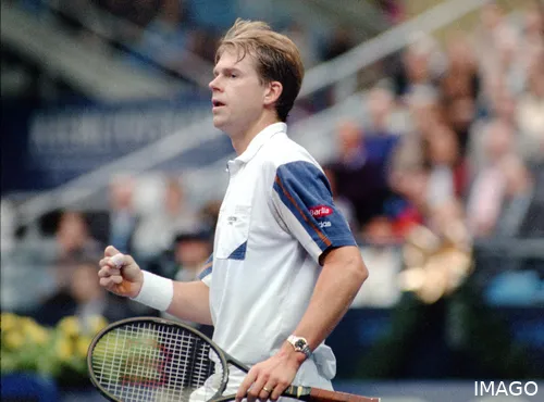 Stefan Edberg in action.