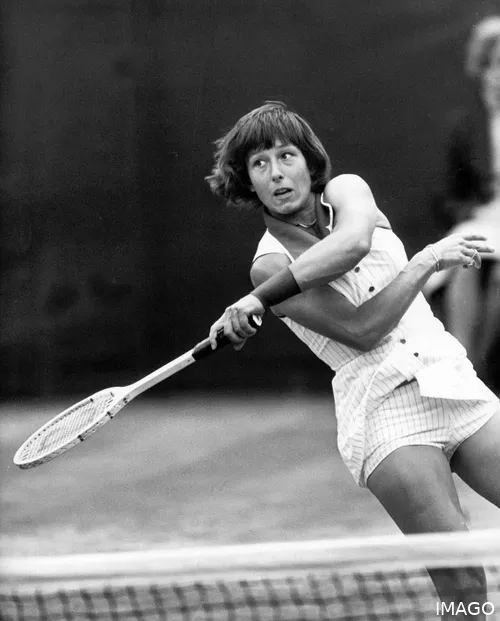 Martina Navratilova in her early days so much so it is in black and white.
