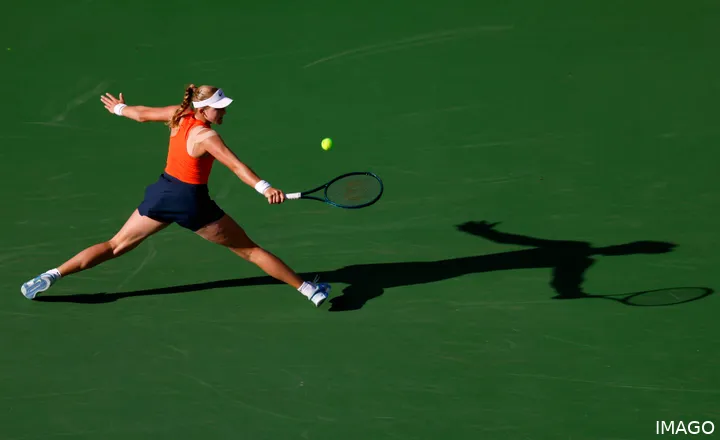 Mirra Andreeva, in the final of Indian Wells.