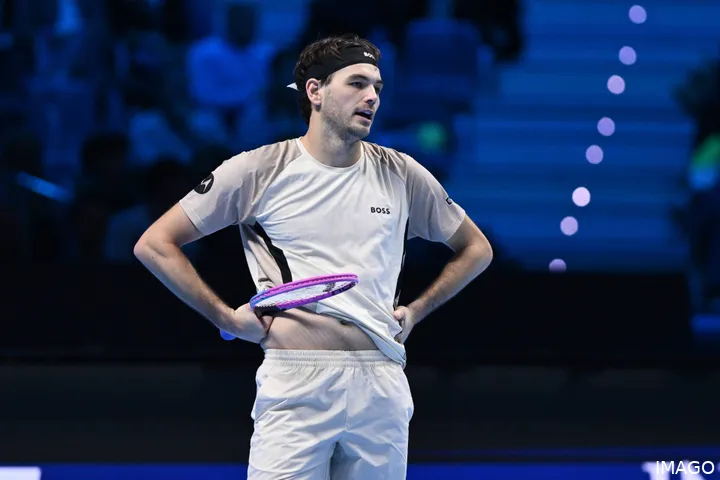 Taylor Fritz with his hands on his hips during the ATP Finals