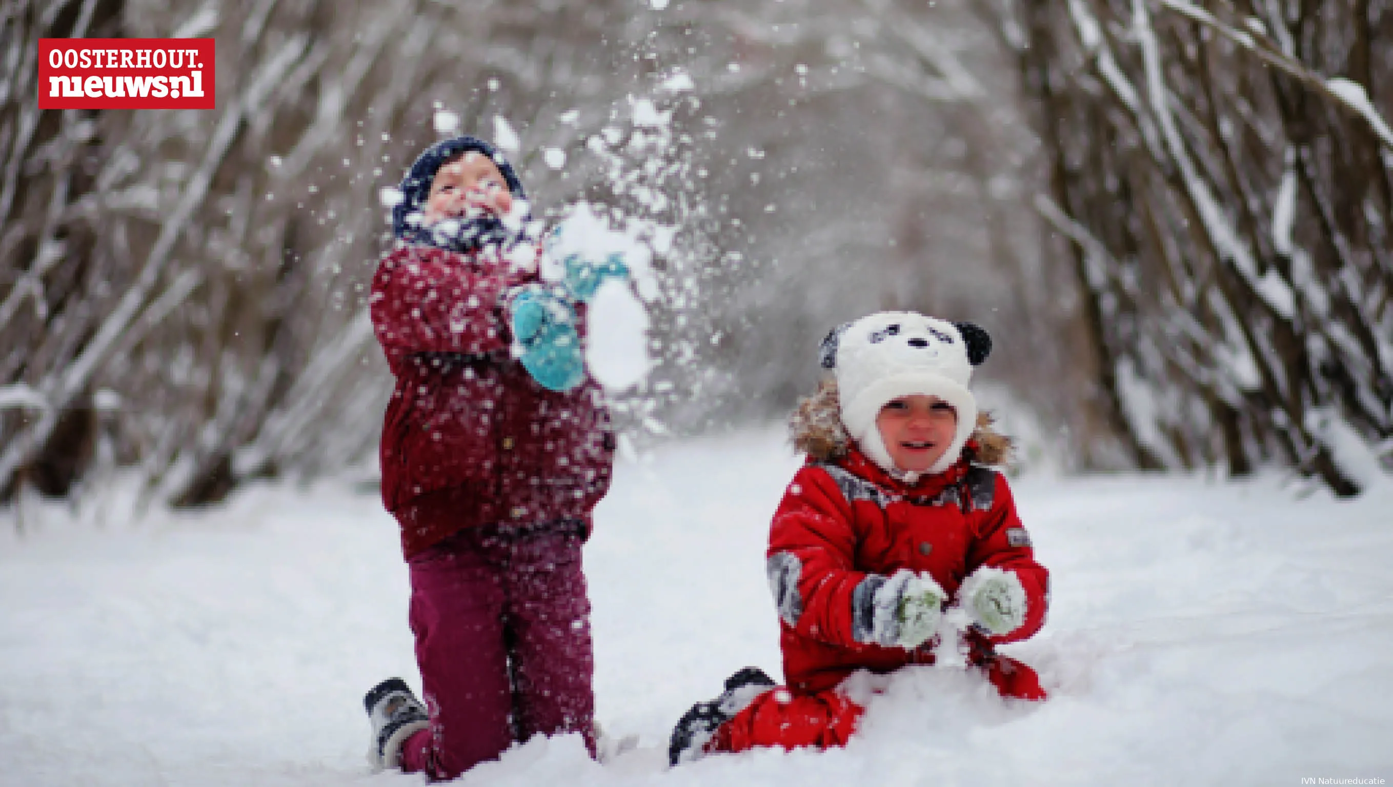 sneeuw kinderen hartje winter