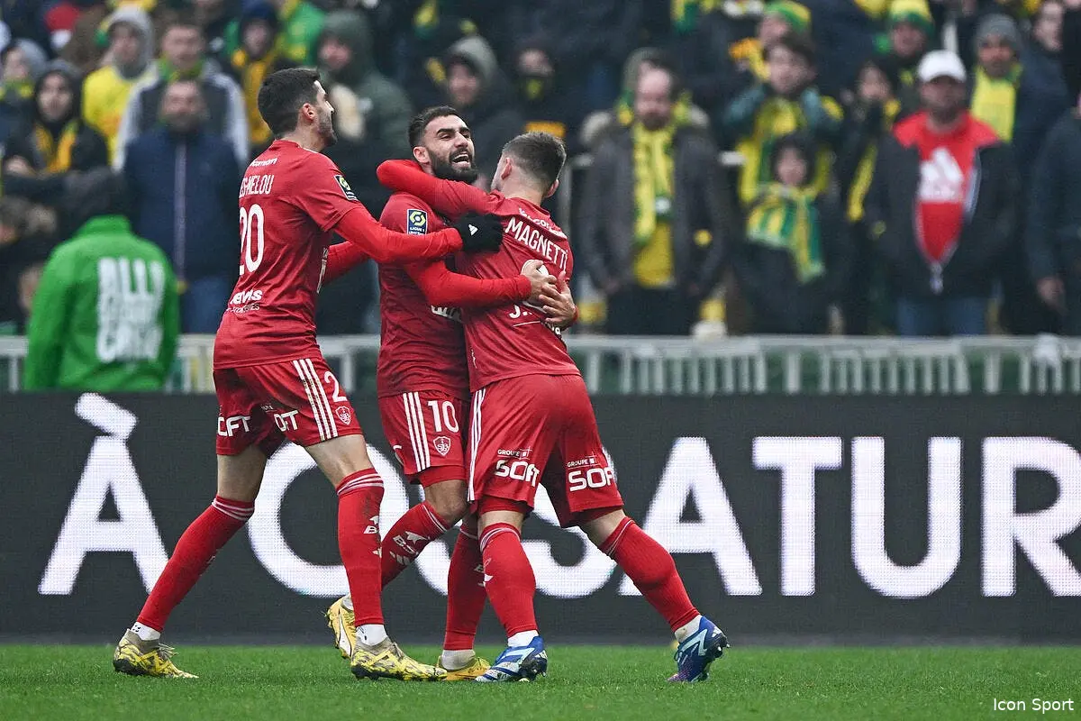 Brest enchaîne à Nantes et se rapproche du podium