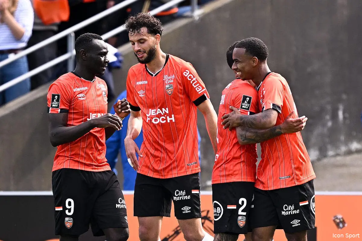Lorient champion de Ligue 2, Guingamp et Dunkerque en barrages
