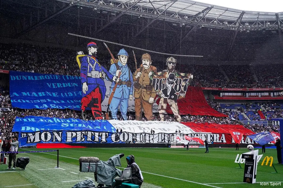 OL : Le tifo de Lyon déclenche la guerre