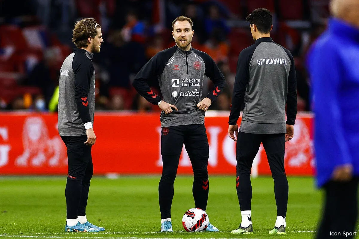 christian eriksen a rejoue et marque avec le danemark icon 446136222 337653