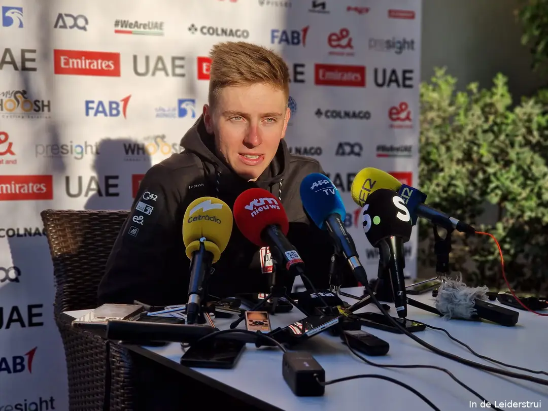 Tadej Pogacar addressed the press in Spain on Monday