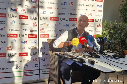 Joxean Matxin tijdens het persmoment in Spanje