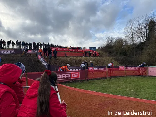 After the short, steep descent following the off-camber section, riders face a sharp left-hand turn before swinging back to the right