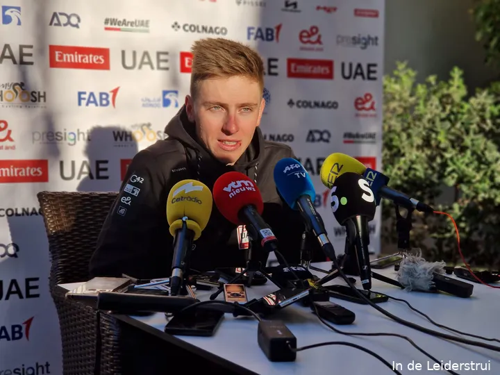 Tadej Pogacar addressed the press in Spain on Monday