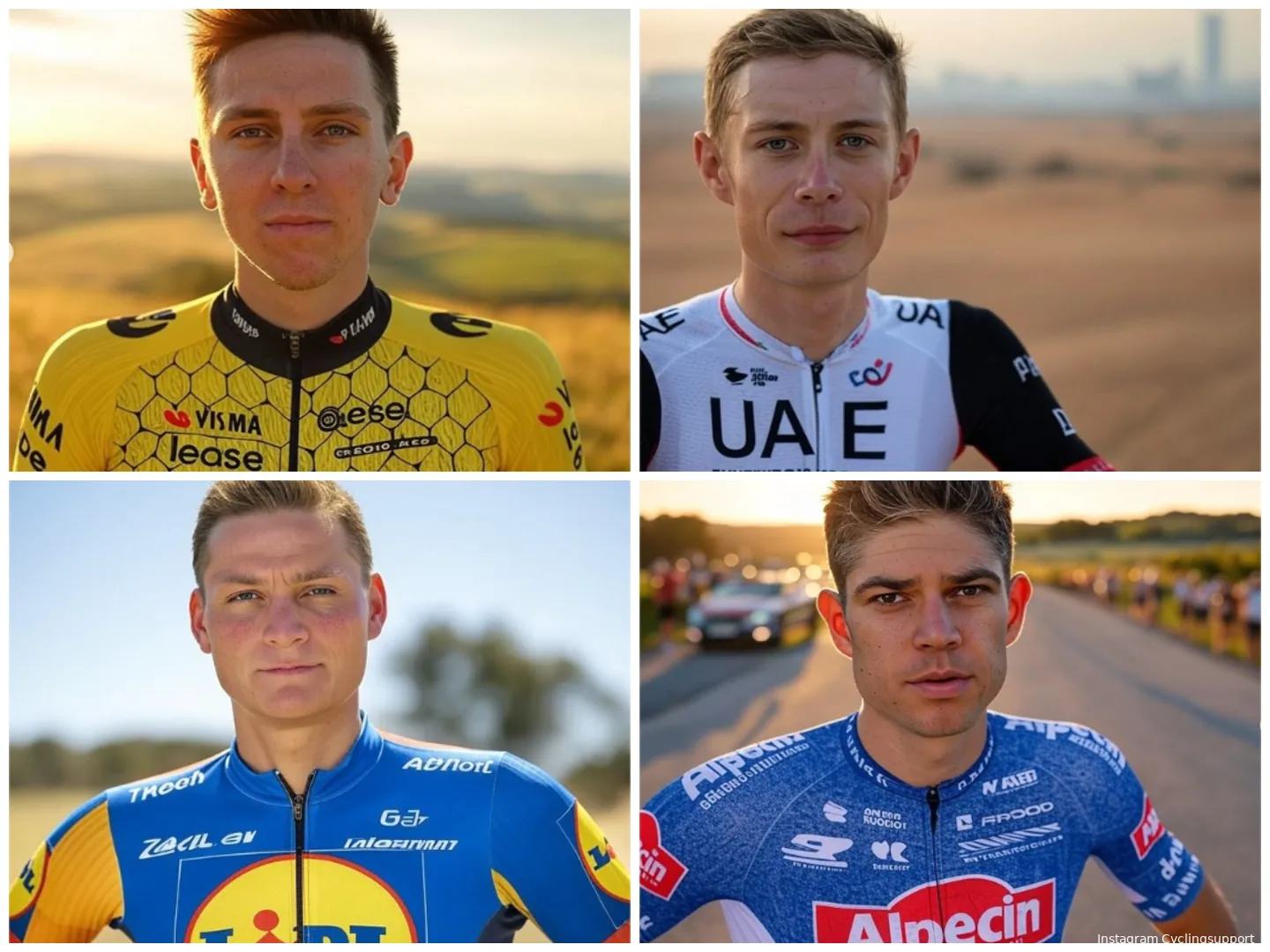 wout van aert tadej pogacar jonas vingegaard mathieu van der poel