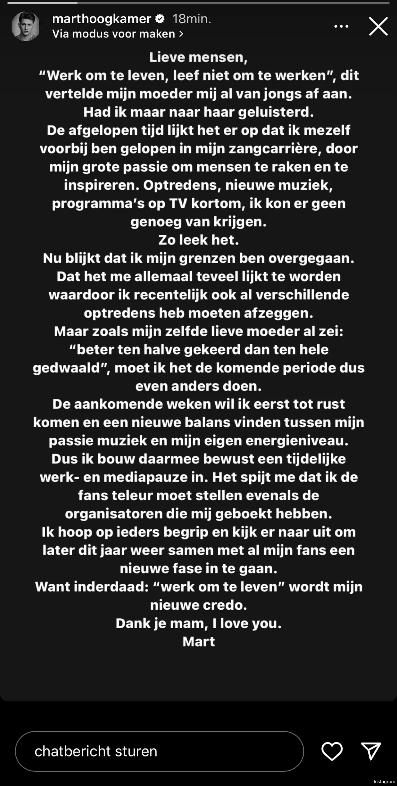 Bron: Instagramverhaal