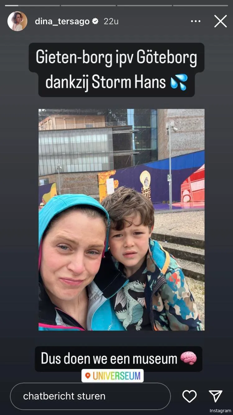 Bron: Instagram Stories (@dina_tersago)