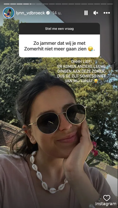 Bron: Instagram Stories (@lynn_vdbroeck)