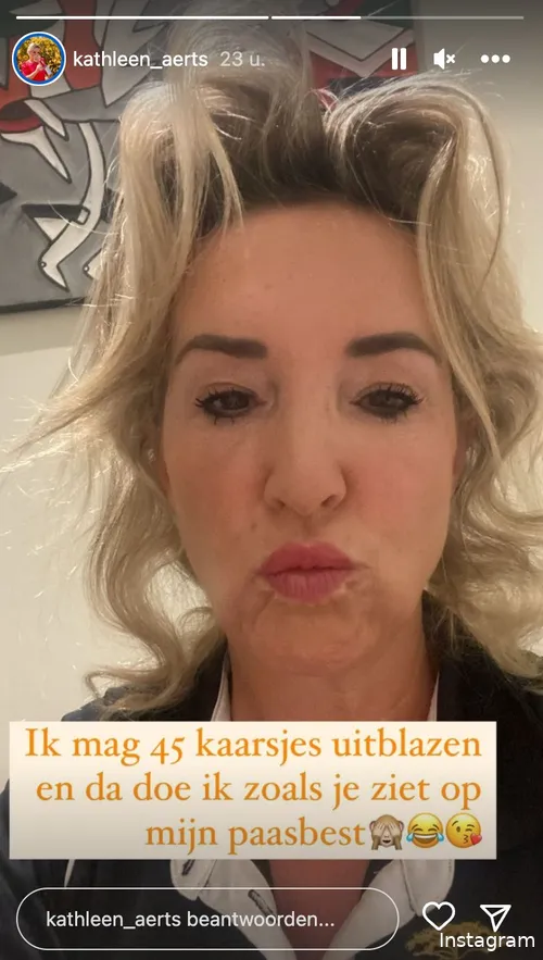 Bron: Instagram Stories (@kathleen_aerts)