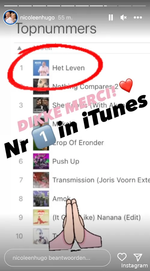 Bron: Instagram Stories (@nicoleenhugo)