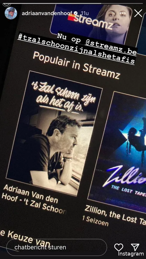 Bron: Instagram Stories @adriaanvandenhoof
