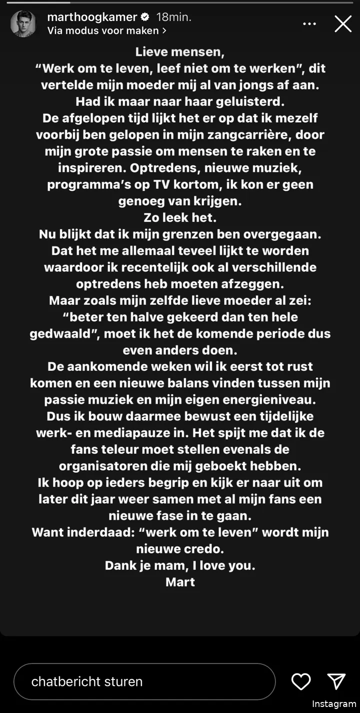 Bron: Instagramverhaal