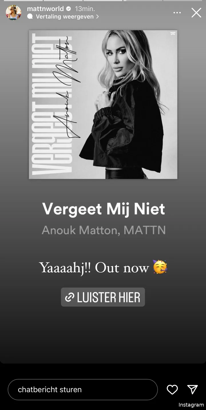 Bron: Instagramverhaal