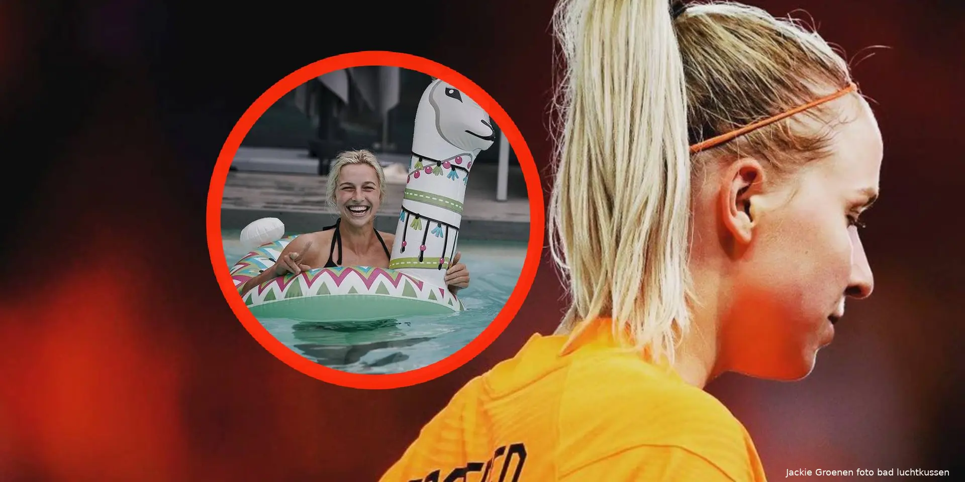 jackie groenen foto bad luchtkussen