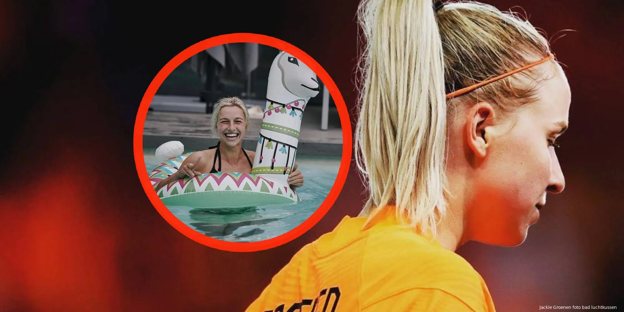 jackie groenen foto bad luchtkussen