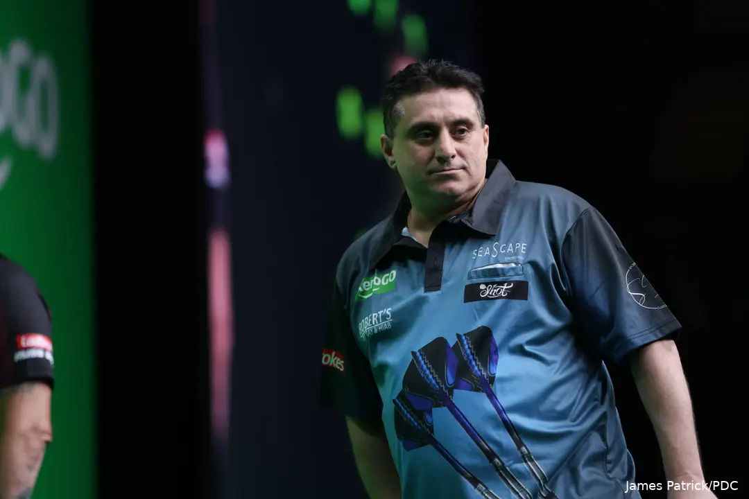 Joe Comito, de tegenstander van Simon Whitlock in zijn openingswedstrijd