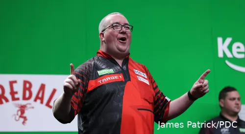 Stephen Bunting shares a moment with the crowd