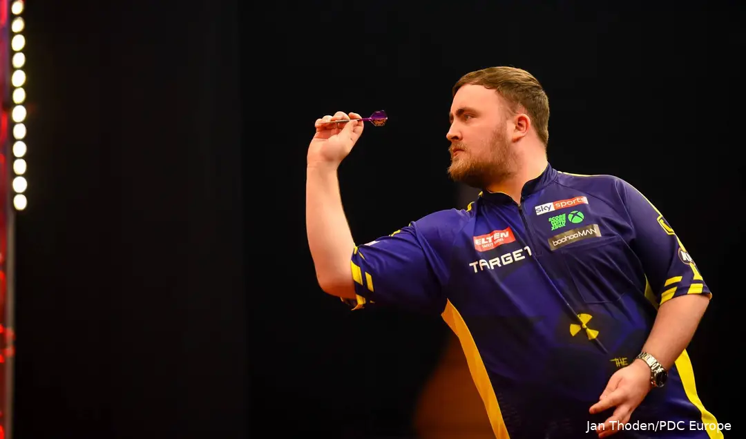 Luke Littler in action