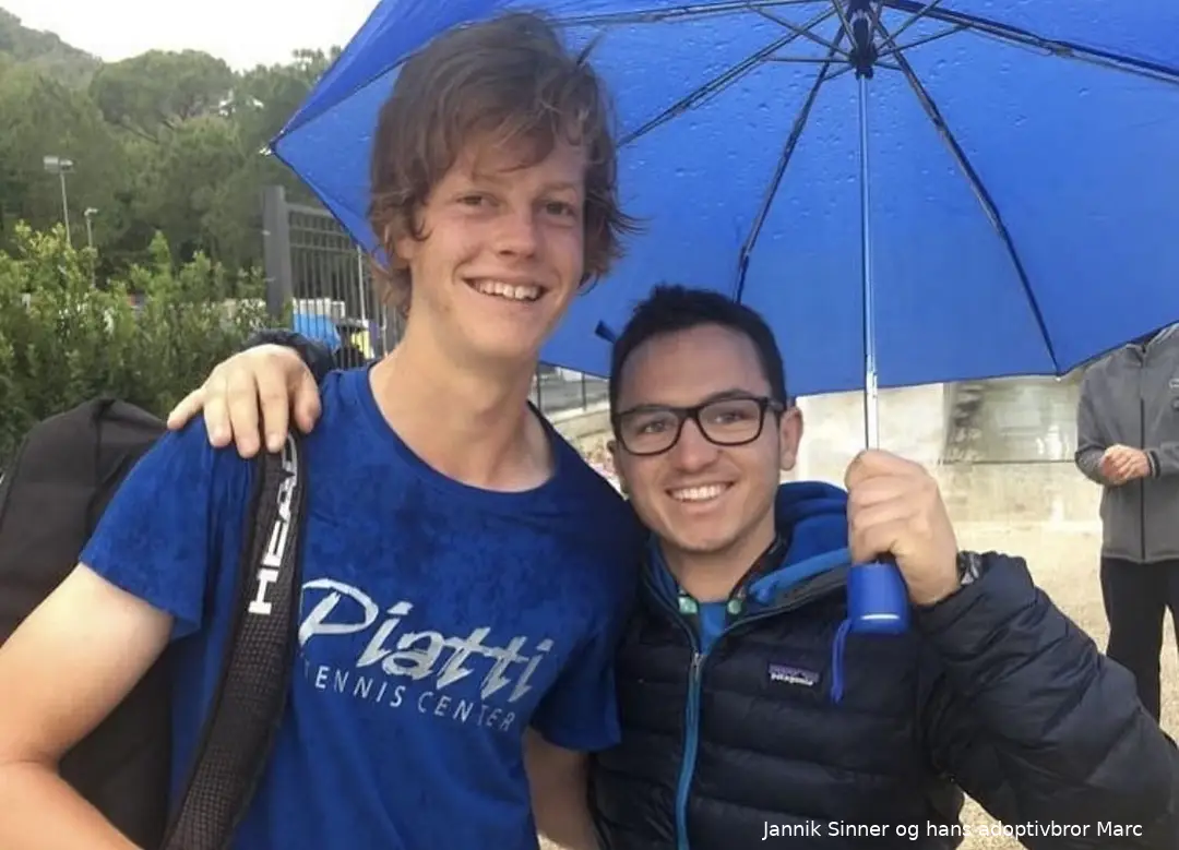 Jannik Sinner og hans adoptivbror Marc&nbsp;