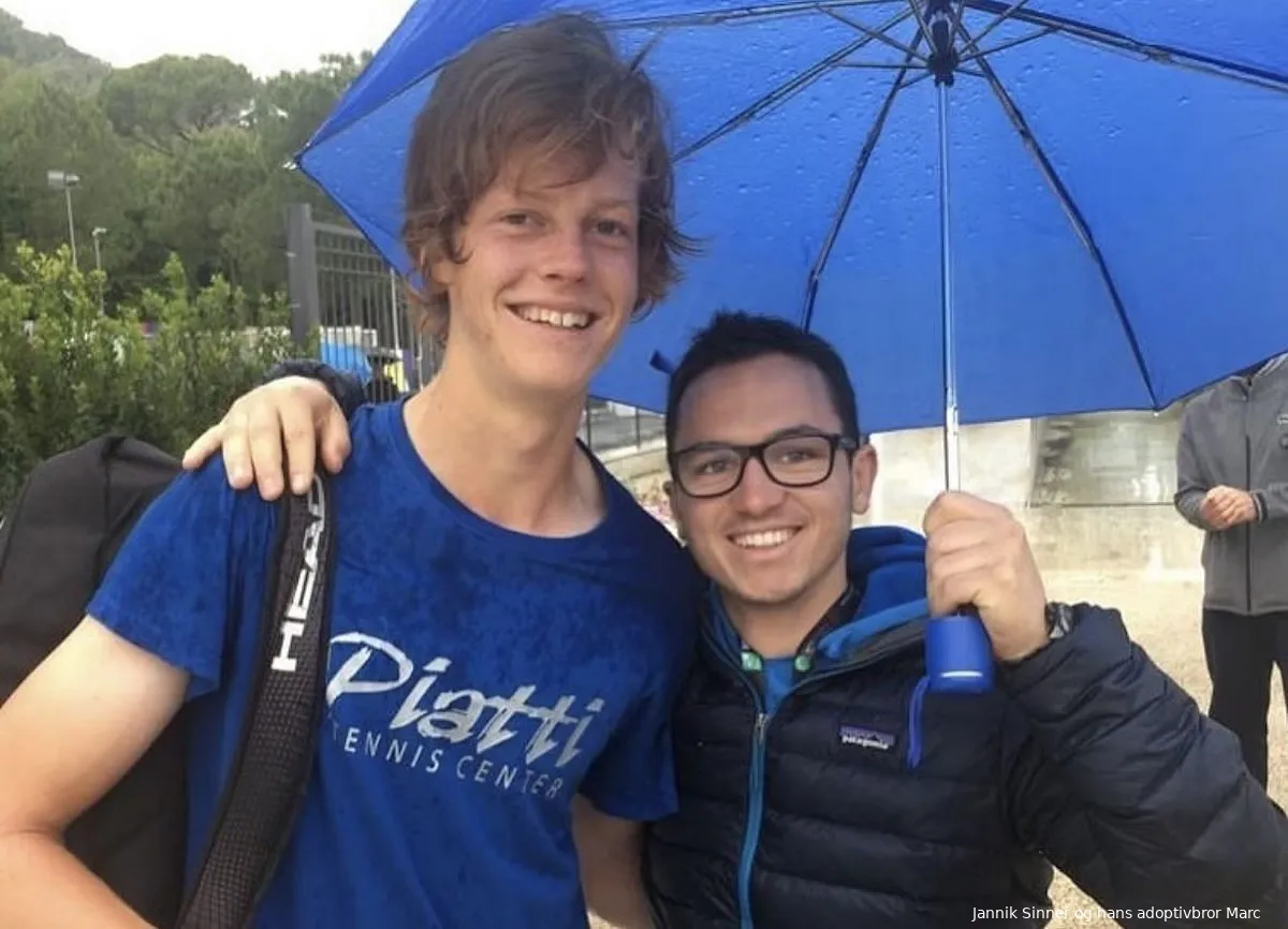 Jannik Sinner og hans adoptivbror Marc&nbsp;