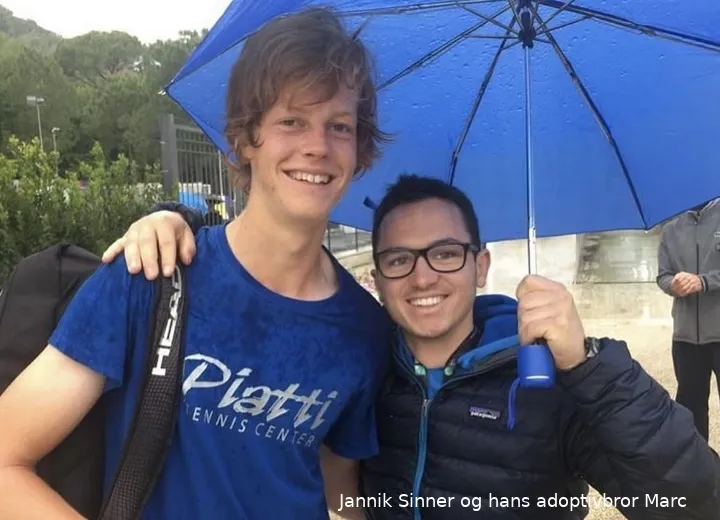 Jannik Sinner og hans adoptivbror Marc&nbsp;