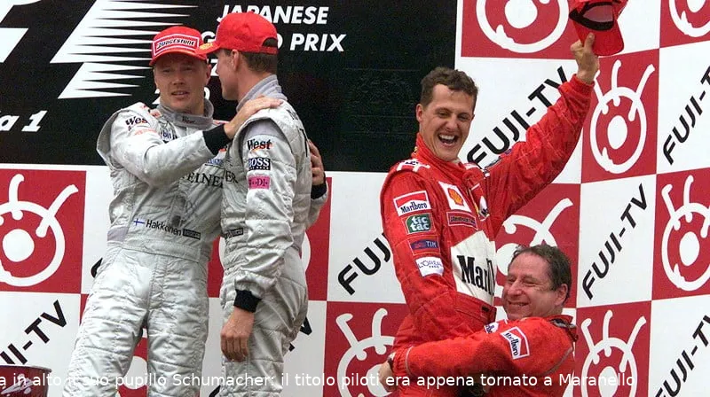 f1 japanese gp 2000 podium race winner and 2000 world champion michael schumacher ferrari