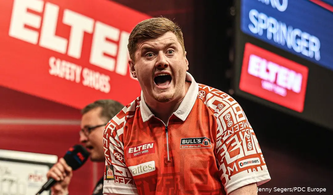 Celebrated his first PDC men's title win on Sunday evening: Niko Springer