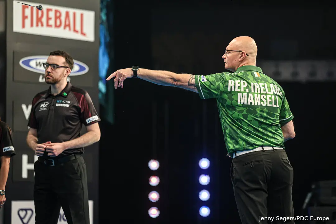 Mickey Mansell representing Republic of Ireland at the 2026 World Cup of Darts