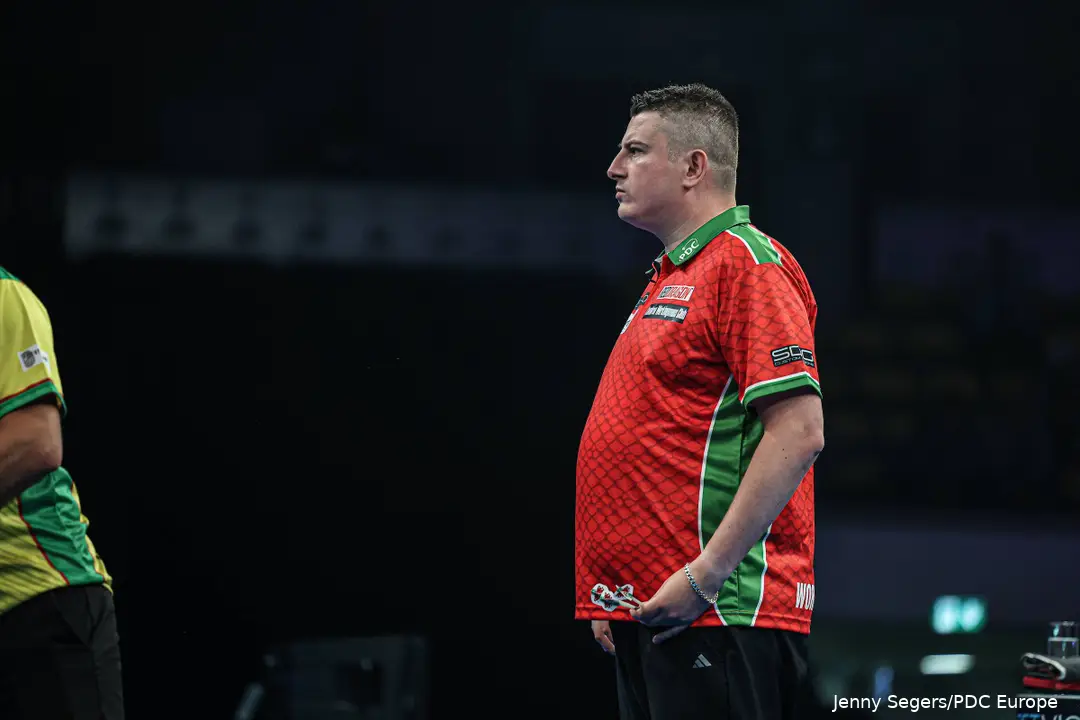 Nick Kenny representing Wales at the 2026 World Cup of Darts