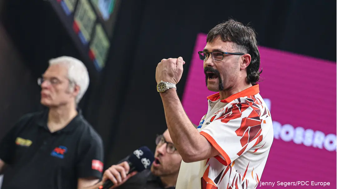 Damon Heta shakes fist.