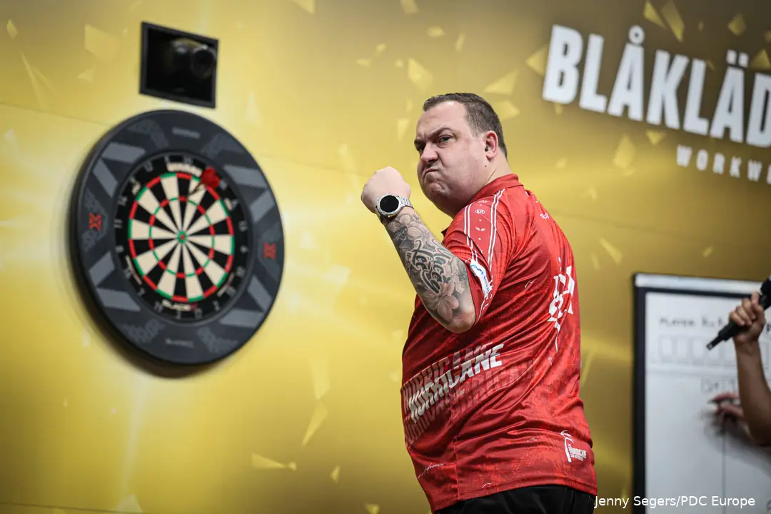 Kim Huybrechts clenches his fist