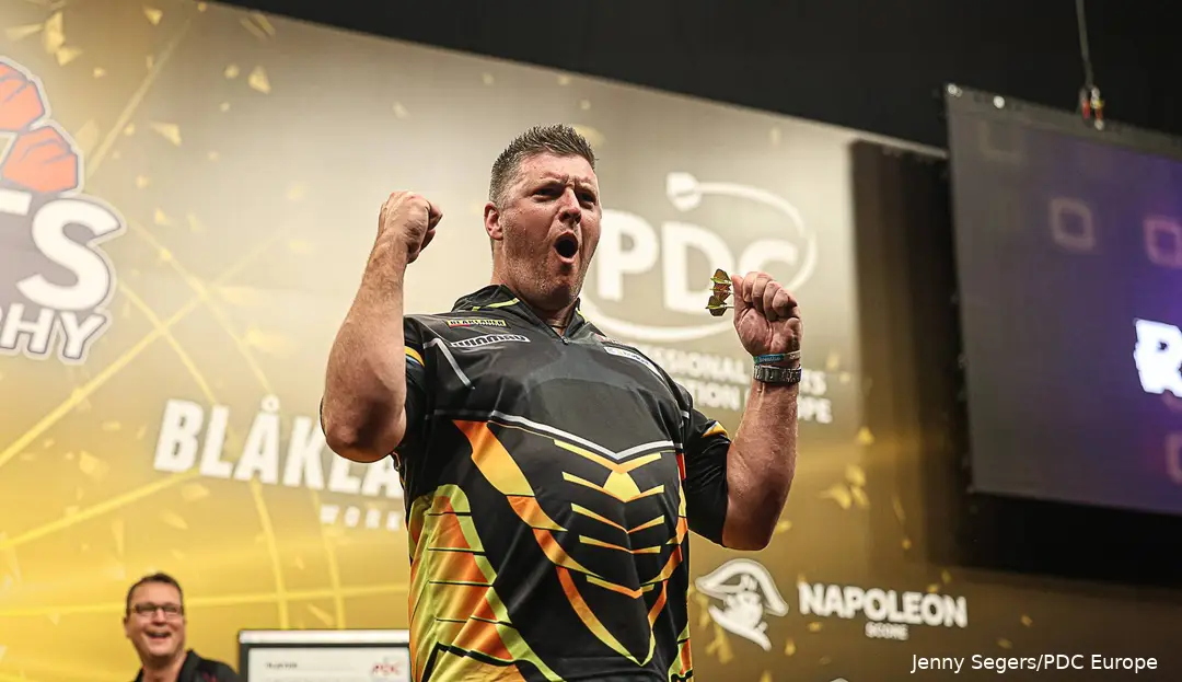 Daryl Gurney haalde het hoogste dubbelpercentage