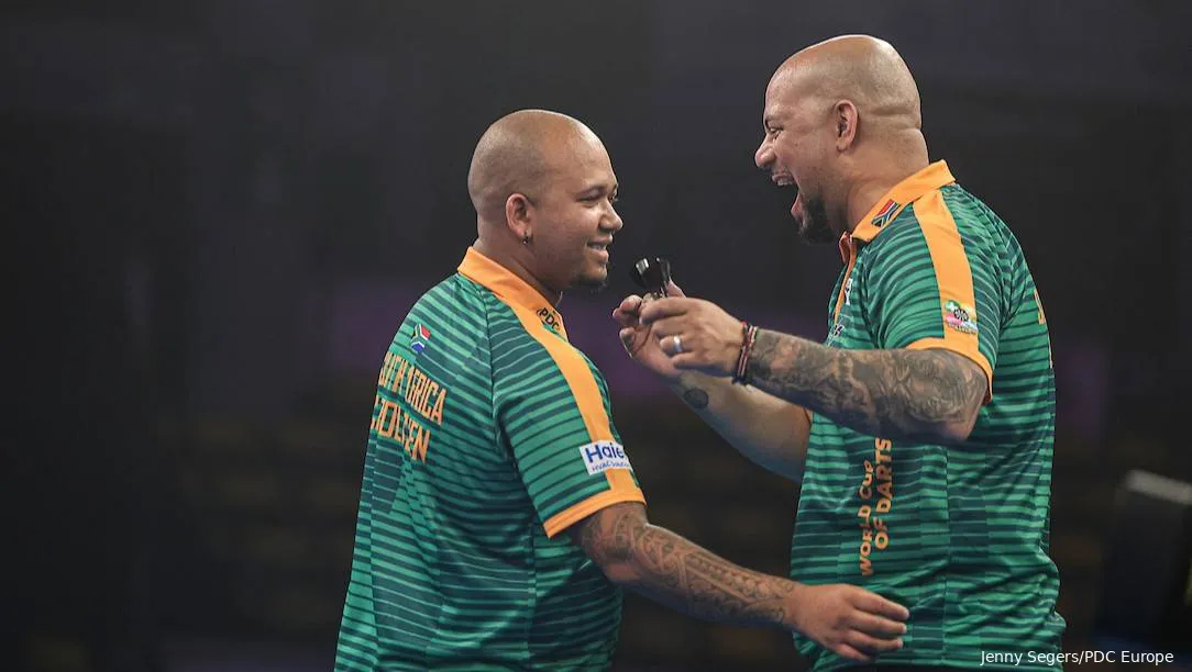 Finlay ist der Meinung, dass sich Südafrika beim World Cup of Darts von seiner besten Seite gezeigt hat