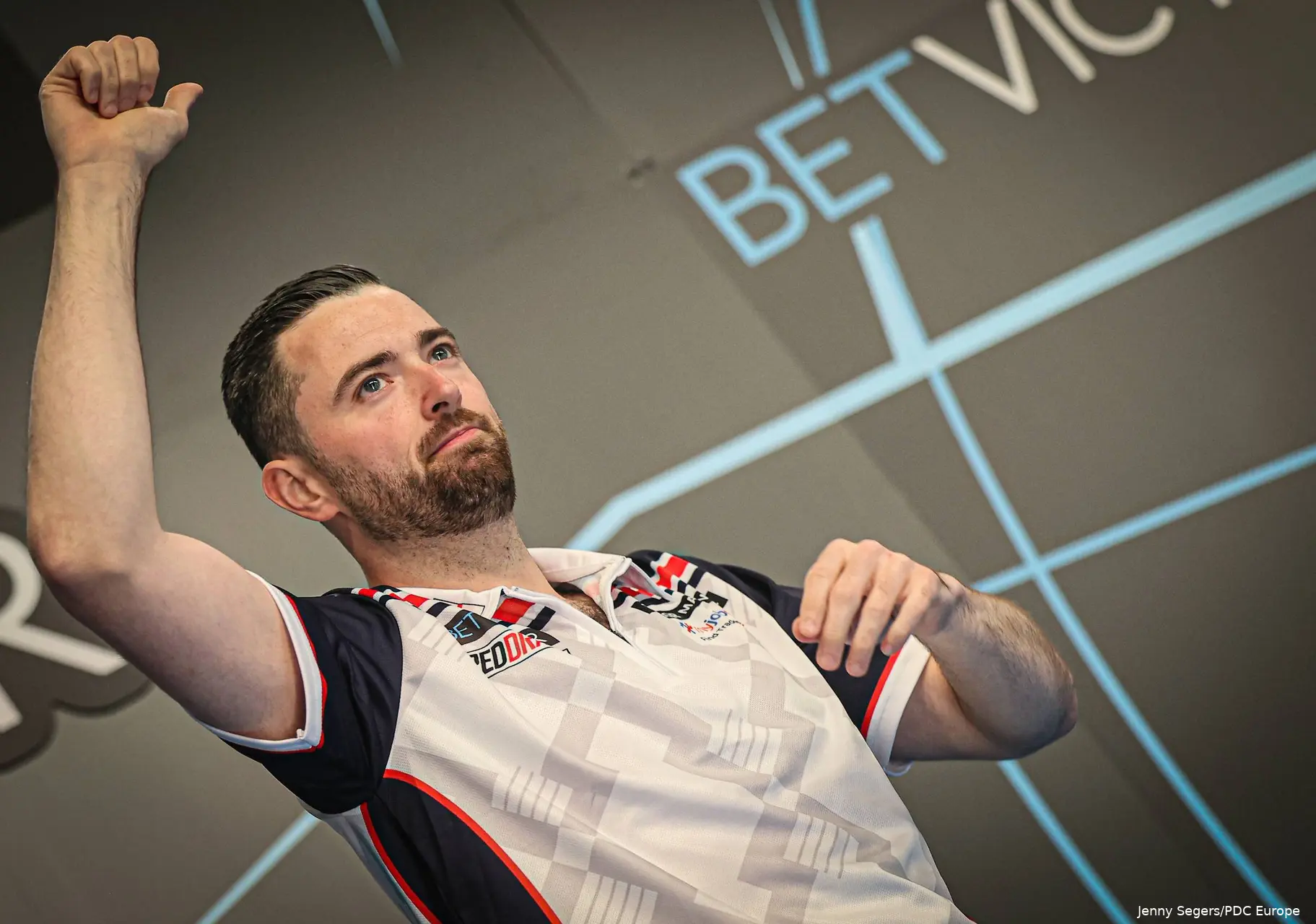 Luke Humphries representing England at the 2026 World Cup of Darts
