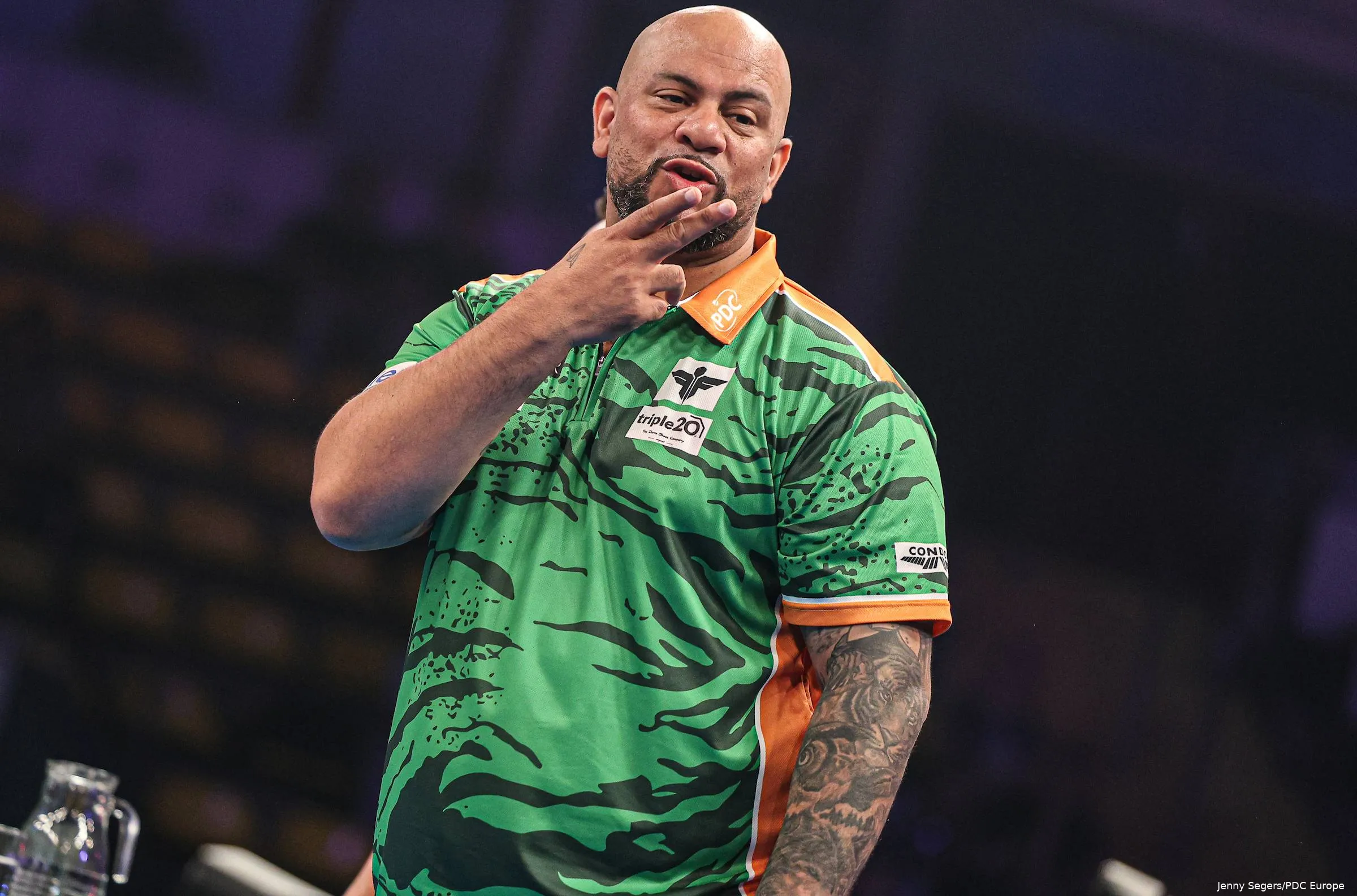 Devon Petersen representing South Africa at the 2026 World Cup of Darts