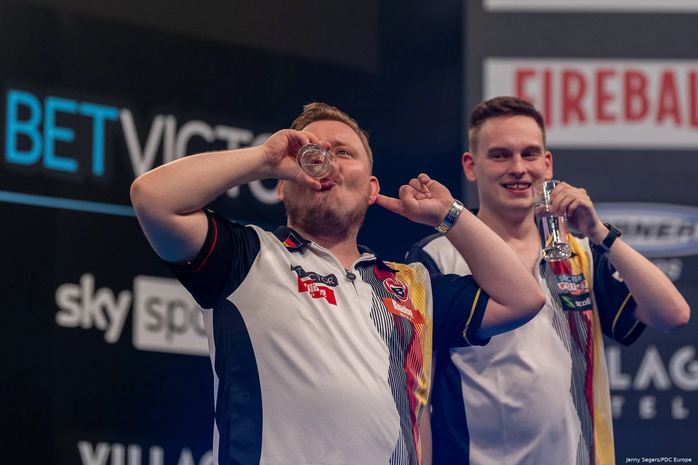 Martin Schindler and Ricardo Pietreczko representing Germany at the 2026 World Cup of Darts