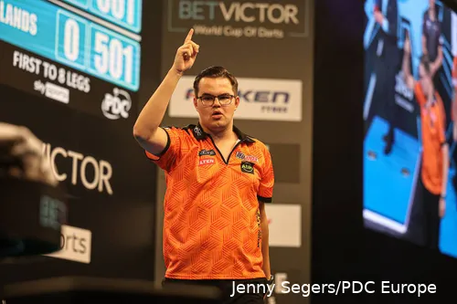 Gian van Veen maakte dit jaar zijn debuut op de World Cup of Darts