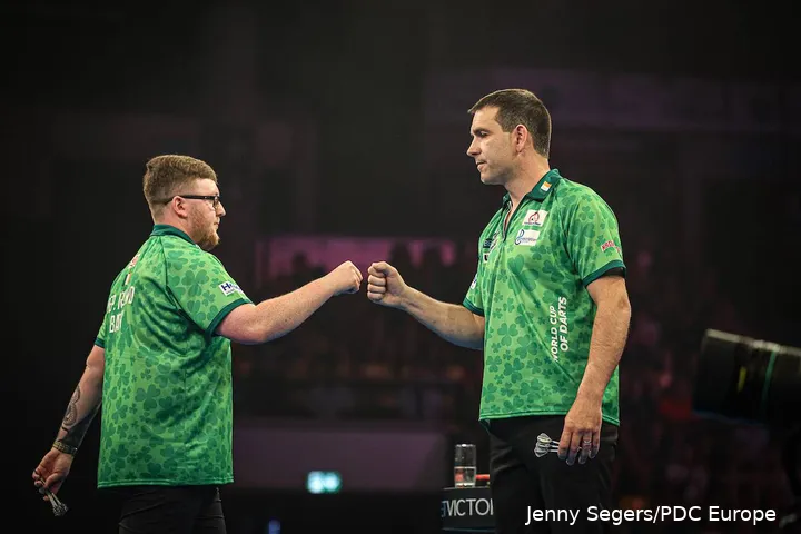 Keane Barry and William O'Connor representing Republic of Ireland at the 2025 World Cup of Darts