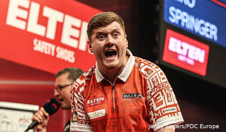 Celebrated his first PDC men's title win on Sunday evening: Niko Springer