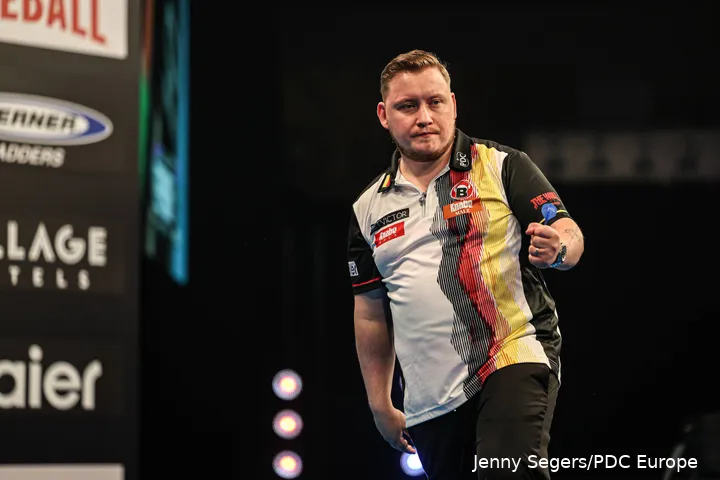 Martin Schindler representing Germany at the 2026 World Cup of Darts