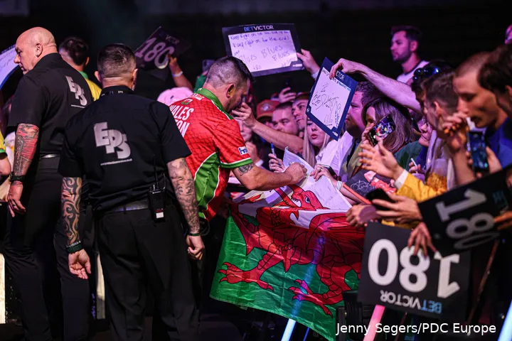 Jonny Clayton representing Wales at the 2026 World Cup of Darts