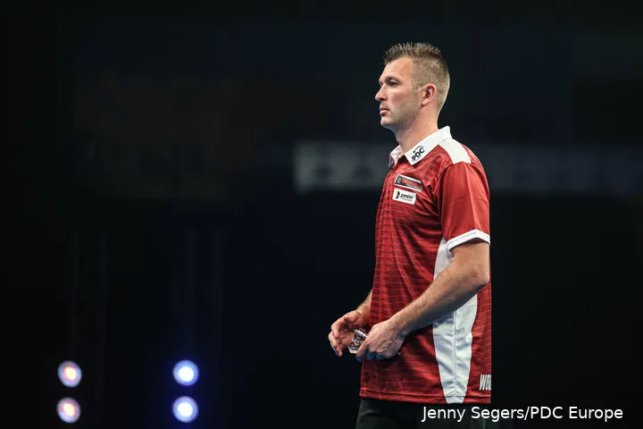 Madars Razma representing Latvia at the 2026 World Cup of Darts