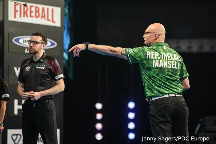 Mickey Mansell representing Republic of Ireland at the 2026 World Cup of Darts
